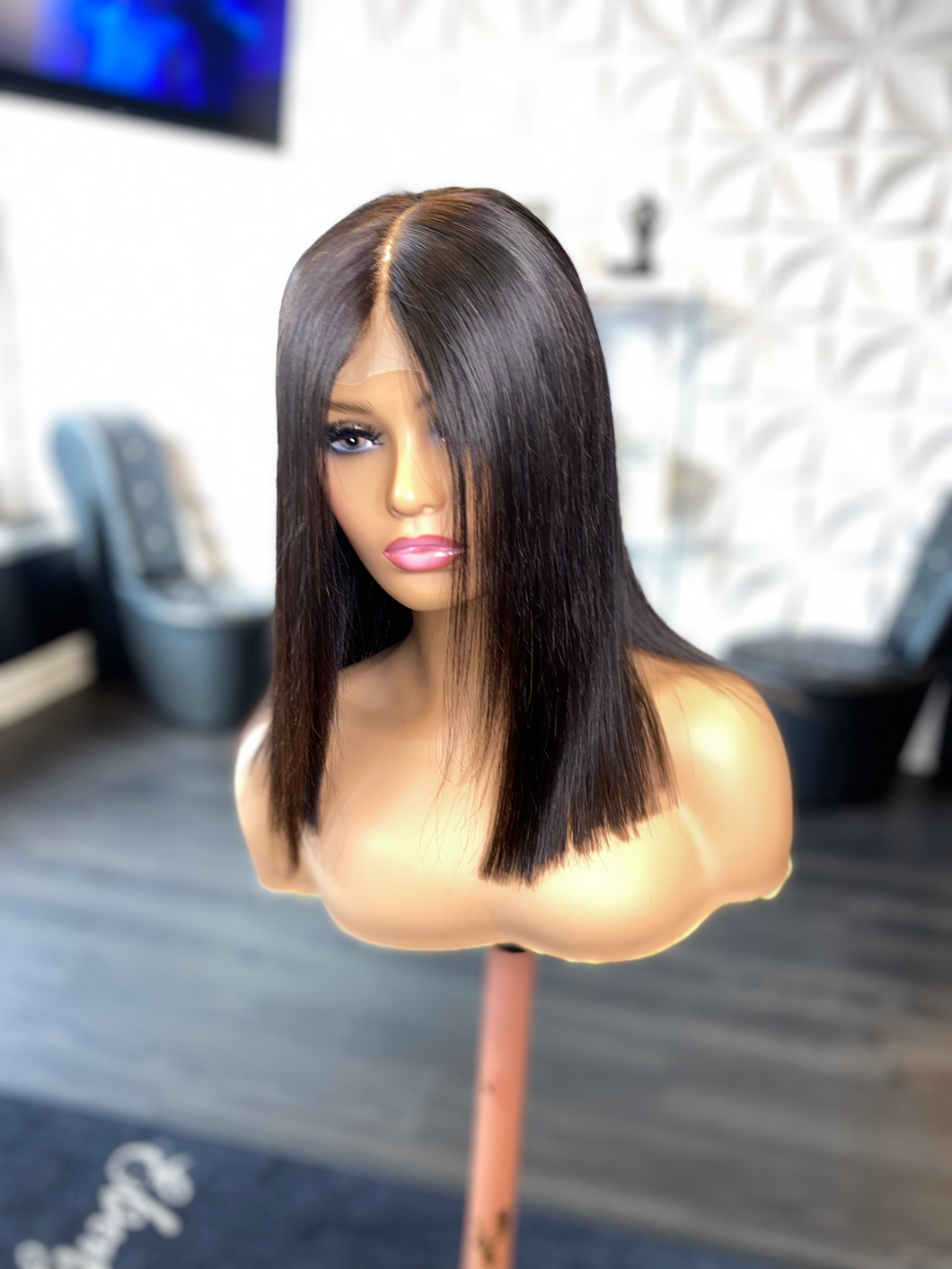 Long Bob middle part