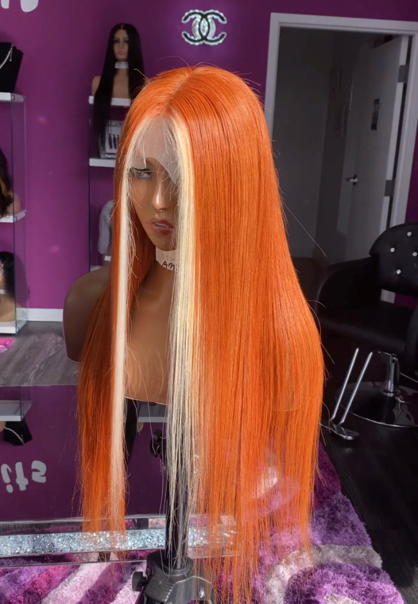 Orange Lace frontal