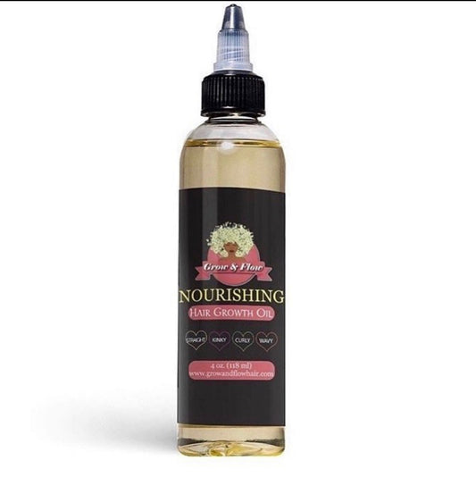Grow & Flow hair growth oil.